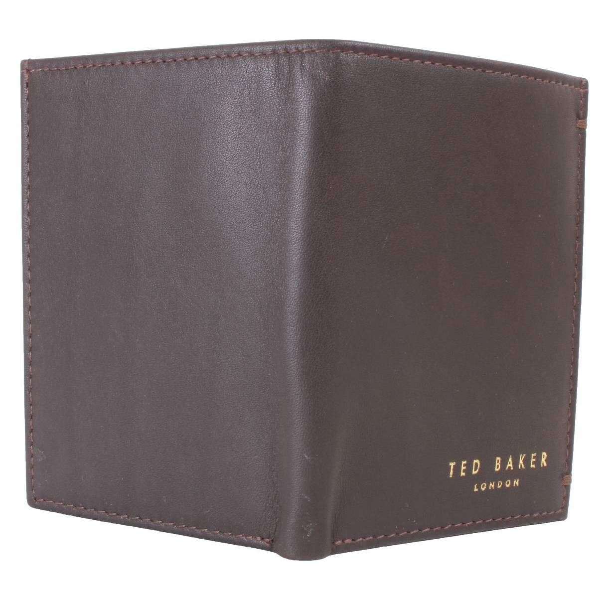 Ted Baker Zackory Leather Card Holder Wallet - Chocolate Brown - Image 5