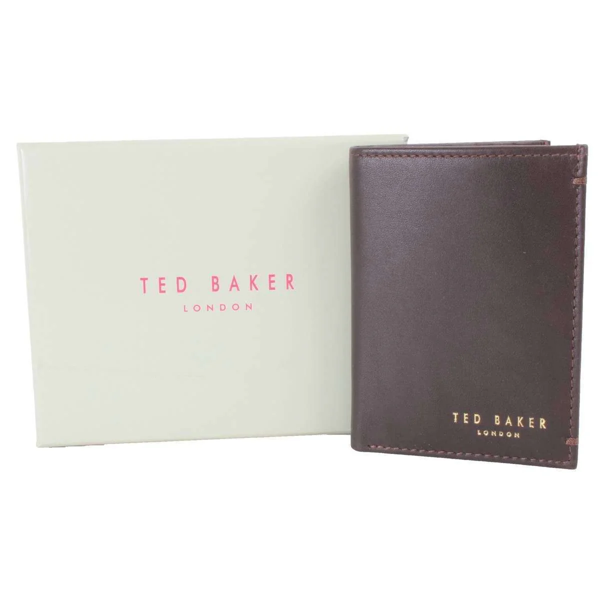 Ted Baker Zackory Leather Card Holder Wallet - Chocolate Brown - Image 6