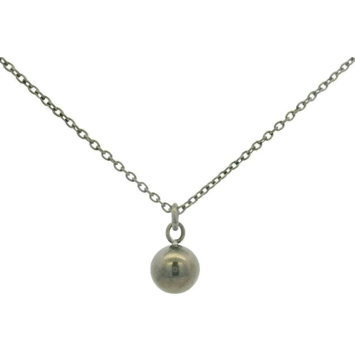 Ti2 Titanium Bead Pendant - Natural Silver