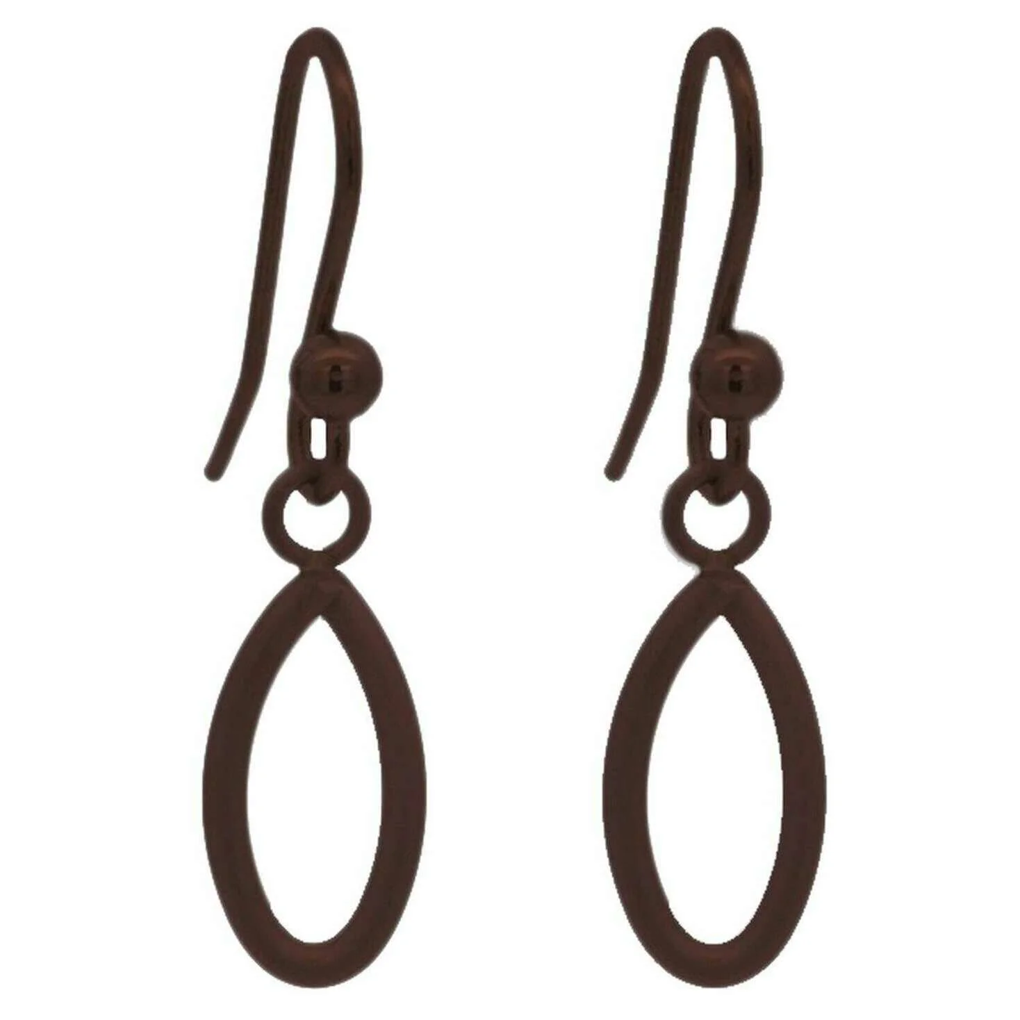 Ti2 Titanium Crossover Drops Earrings - Mulberry Burgundy
