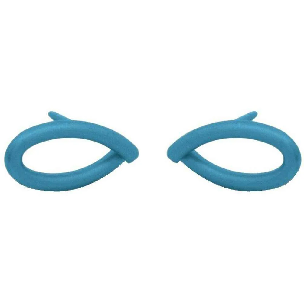 Ti2 Titanium Crossover Stud Earrings - Dark Blue