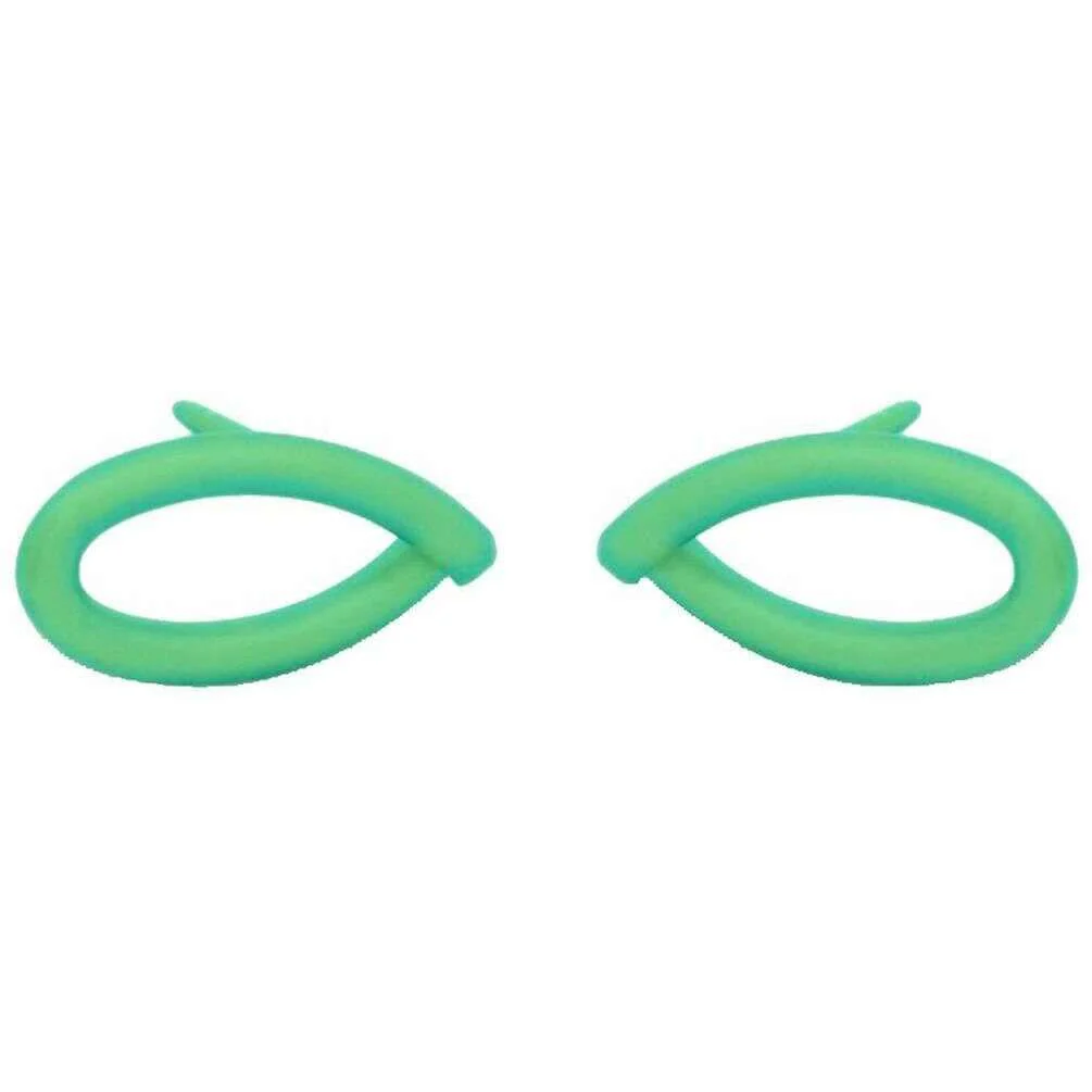 Ti2 Titanium Crossover Stud Earrings - Green