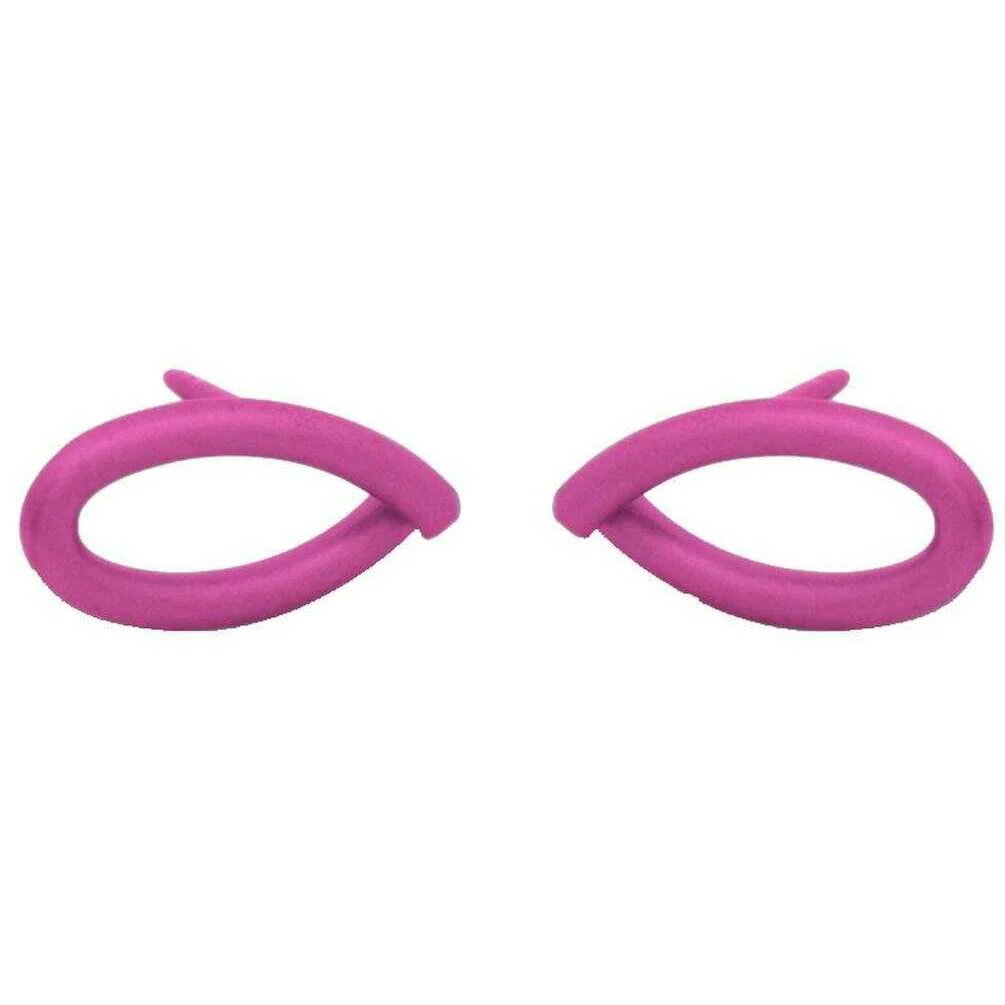 Ti2 Titanium Crossover Stud Earrings - Pink