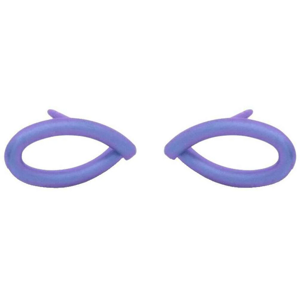 Ti2 Titanium Crossover Stud Earrings - Purple