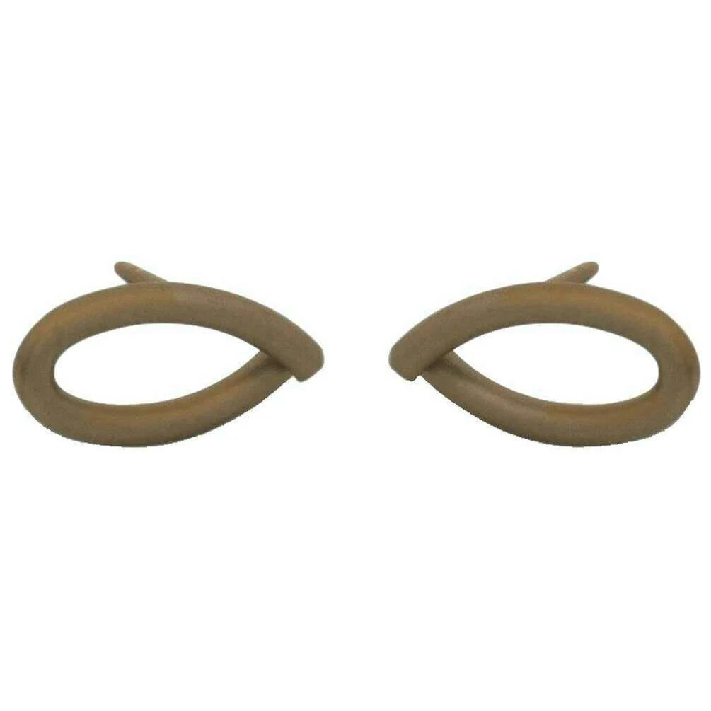 Ti2 Titanium Crossover Stud Earrings - Tan