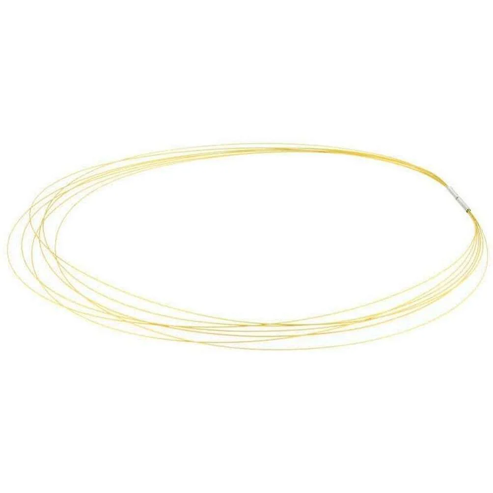Ti2 Titanium Multi Strand Stainless Steel Necklace - Yellow