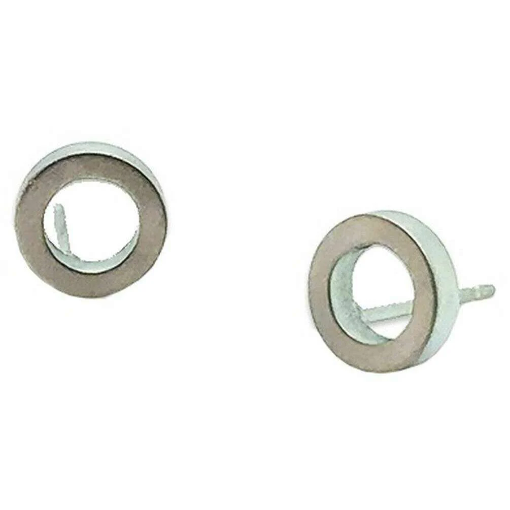 Ti2 Titanium Ringo Stud Earrings - Light Green