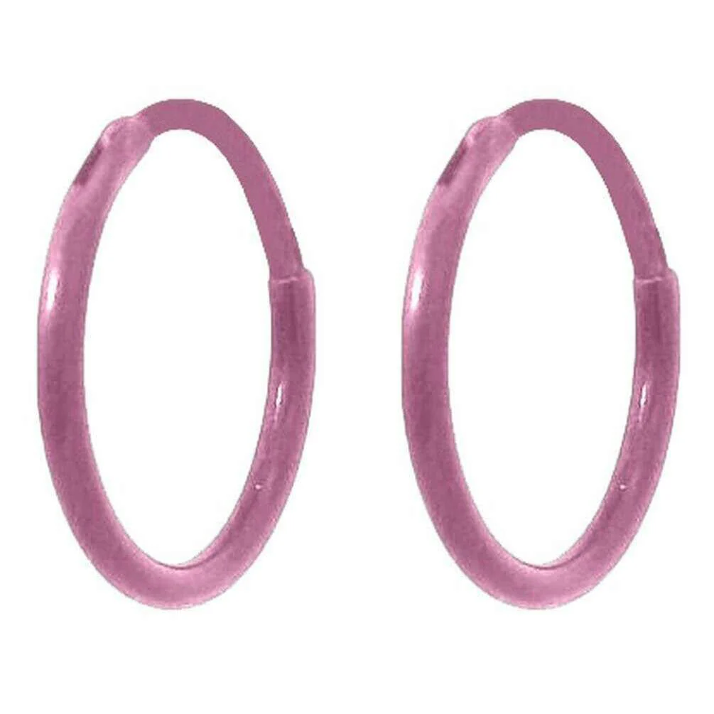 Ti2 Titanium Small Full Hoop Earrings - Pink