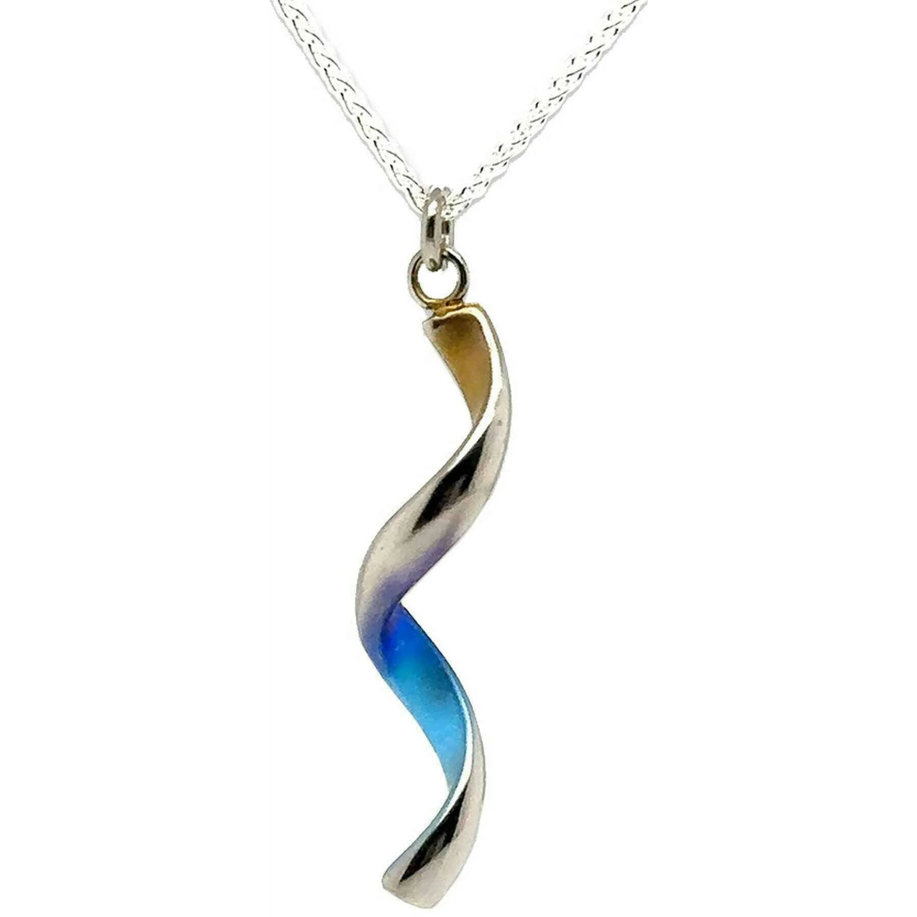 Ti2 Titanium Spiral Pendant - Blue