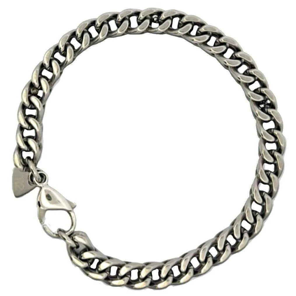 Ti2 Titanium Square Wheat Bracelet - Silver - Image 2