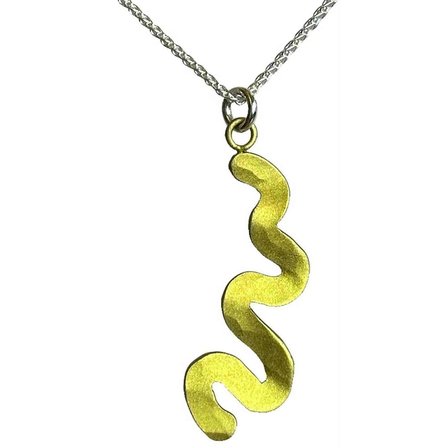 Ti2 Titanium Squiggle Pendant - Yellow
