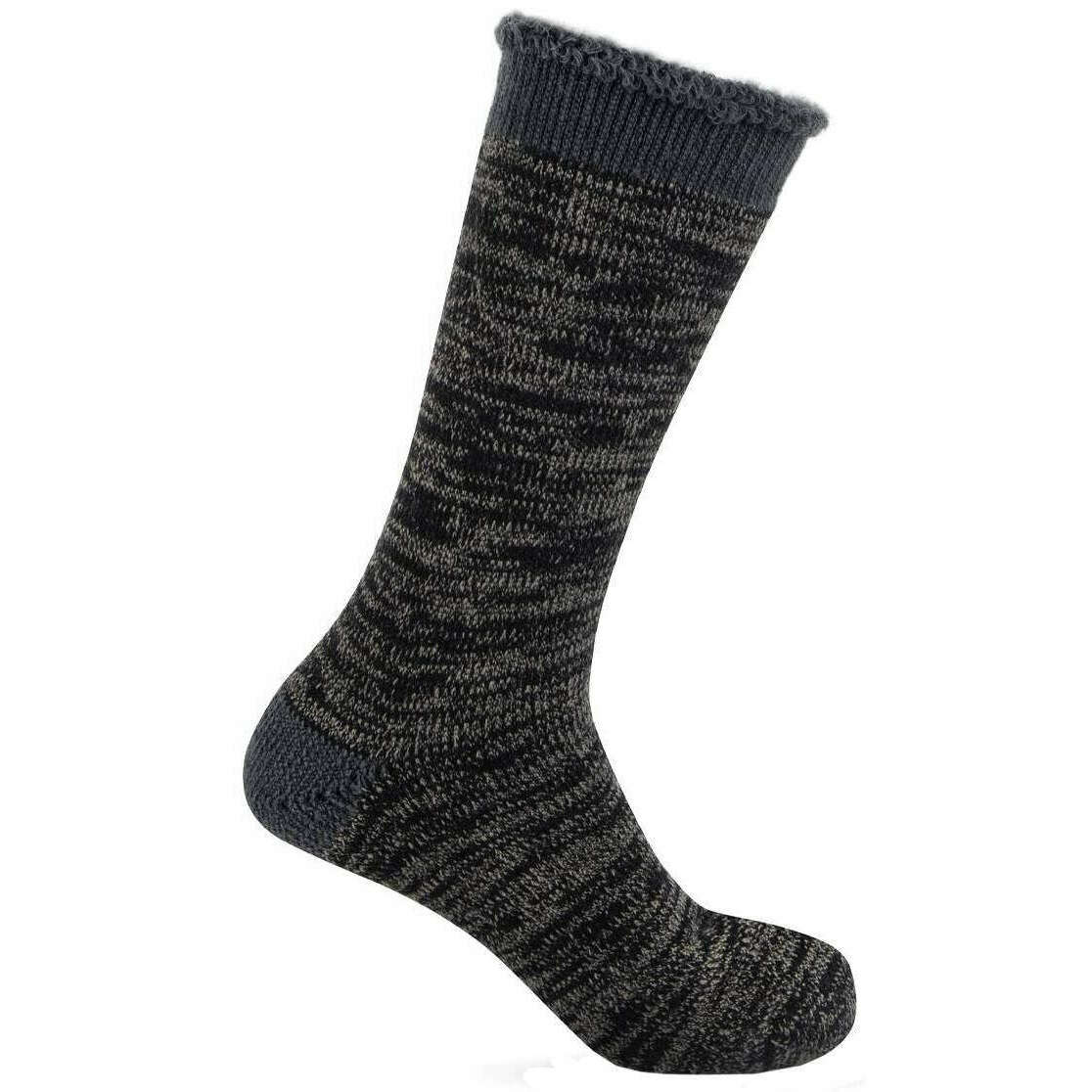 Totes Toasties 2 Pack Brushed Thermal Socks - Black Twist - Image 2