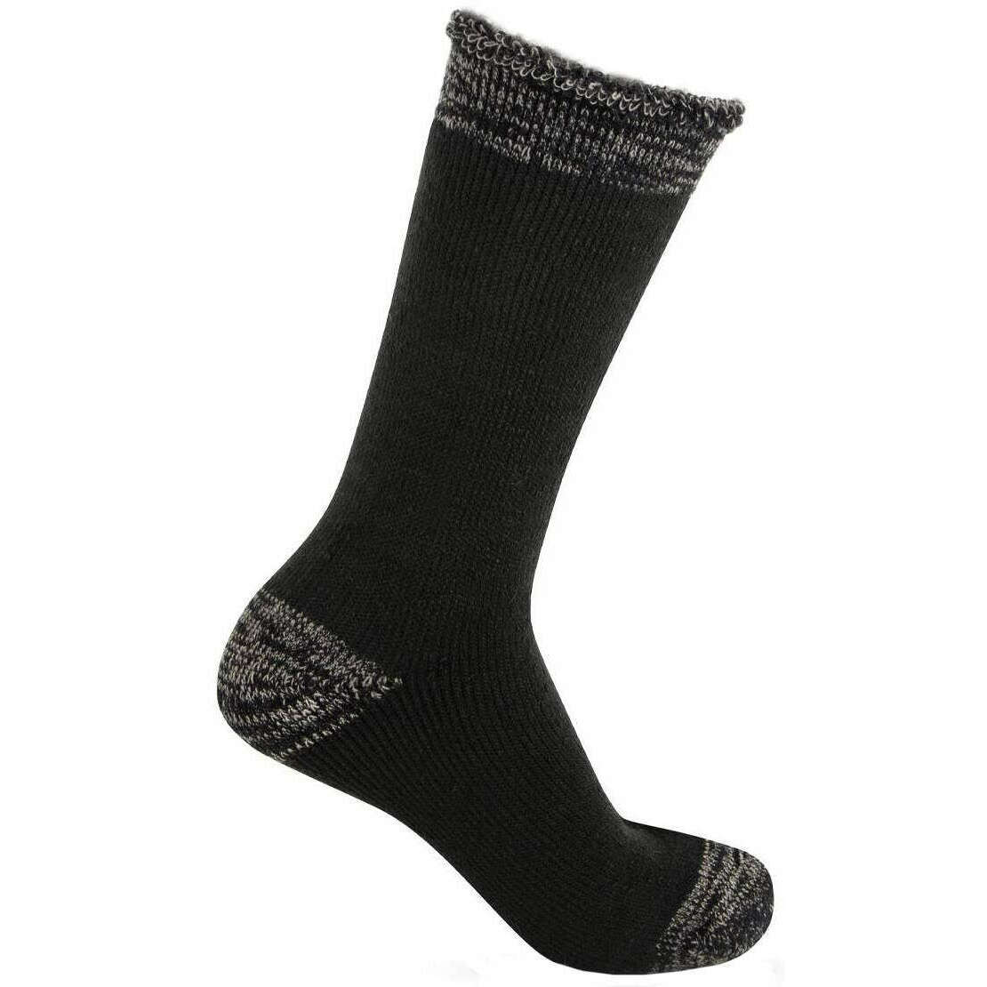 Totes Toasties 2 Pack Brushed Thermal Socks - Black Twist - Image 3