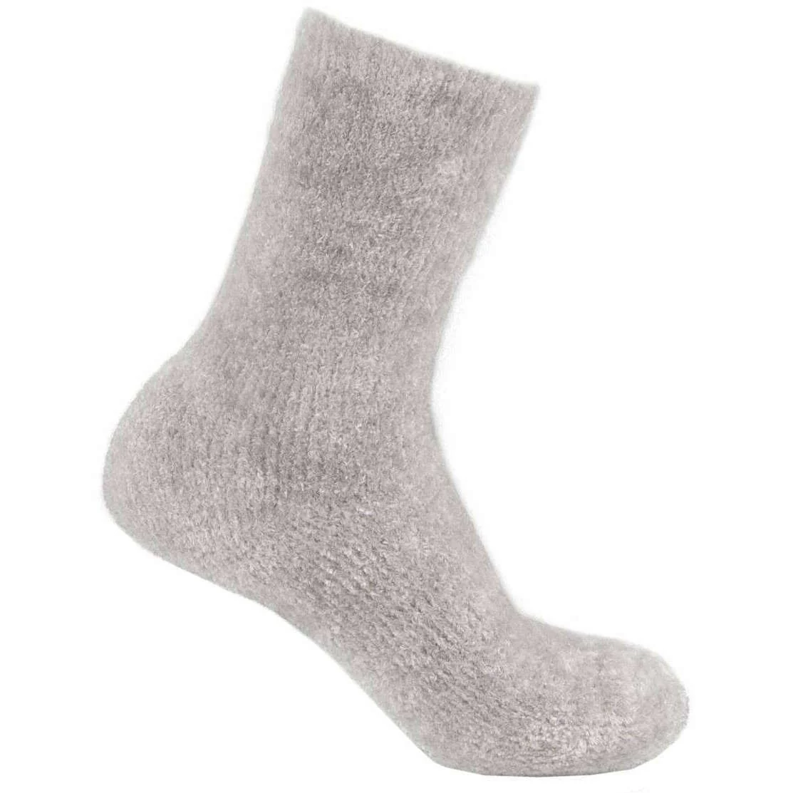 Totes Toasties 2 Pack Fair Isle and Chenille Supersoft Bed Socks - Grey/White - Image 2