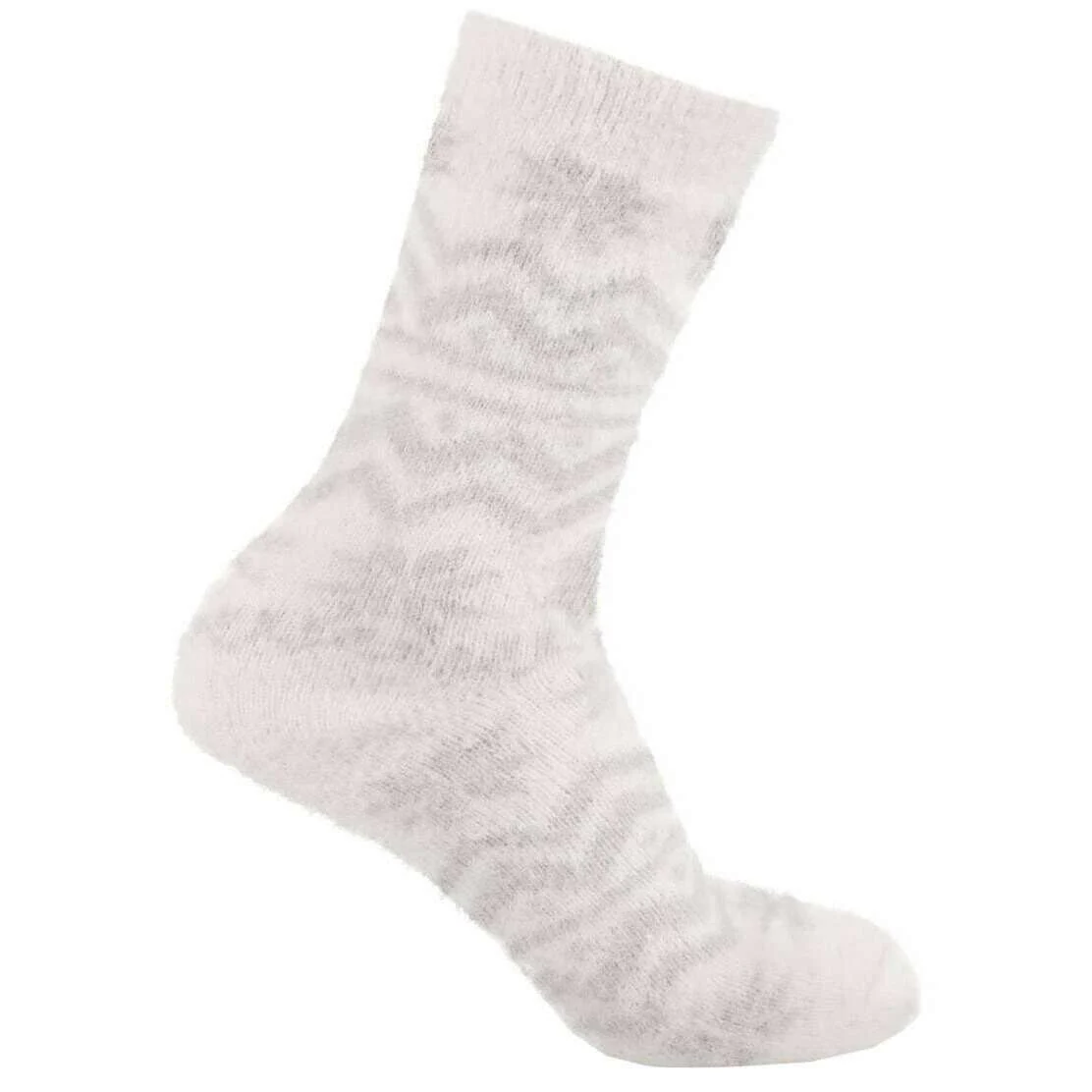 Totes Toasties 2 Pack Fair Isle and Chenille Supersoft Bed Socks - Grey/White - Image 3