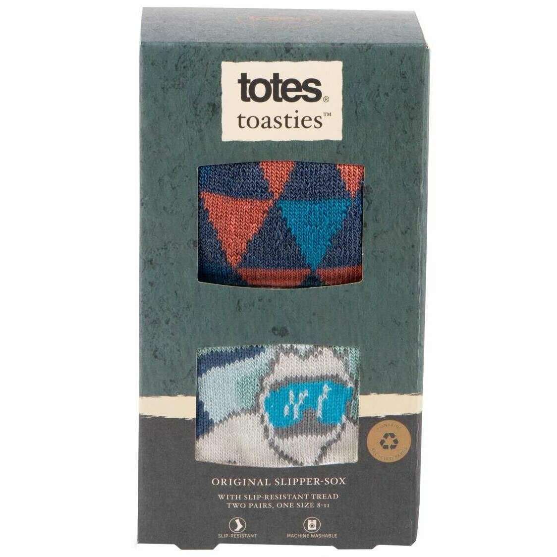 Totes Toasties 2 Pack Original Slipper Socks - Yeti Blue - Image 6