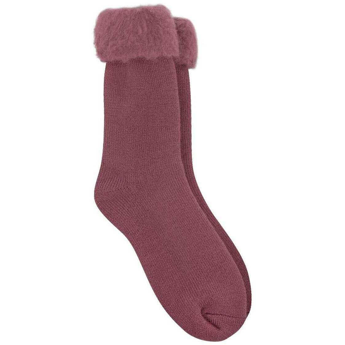 Totes Toasties Brushed Thermal Bed Socks - Berry Purple