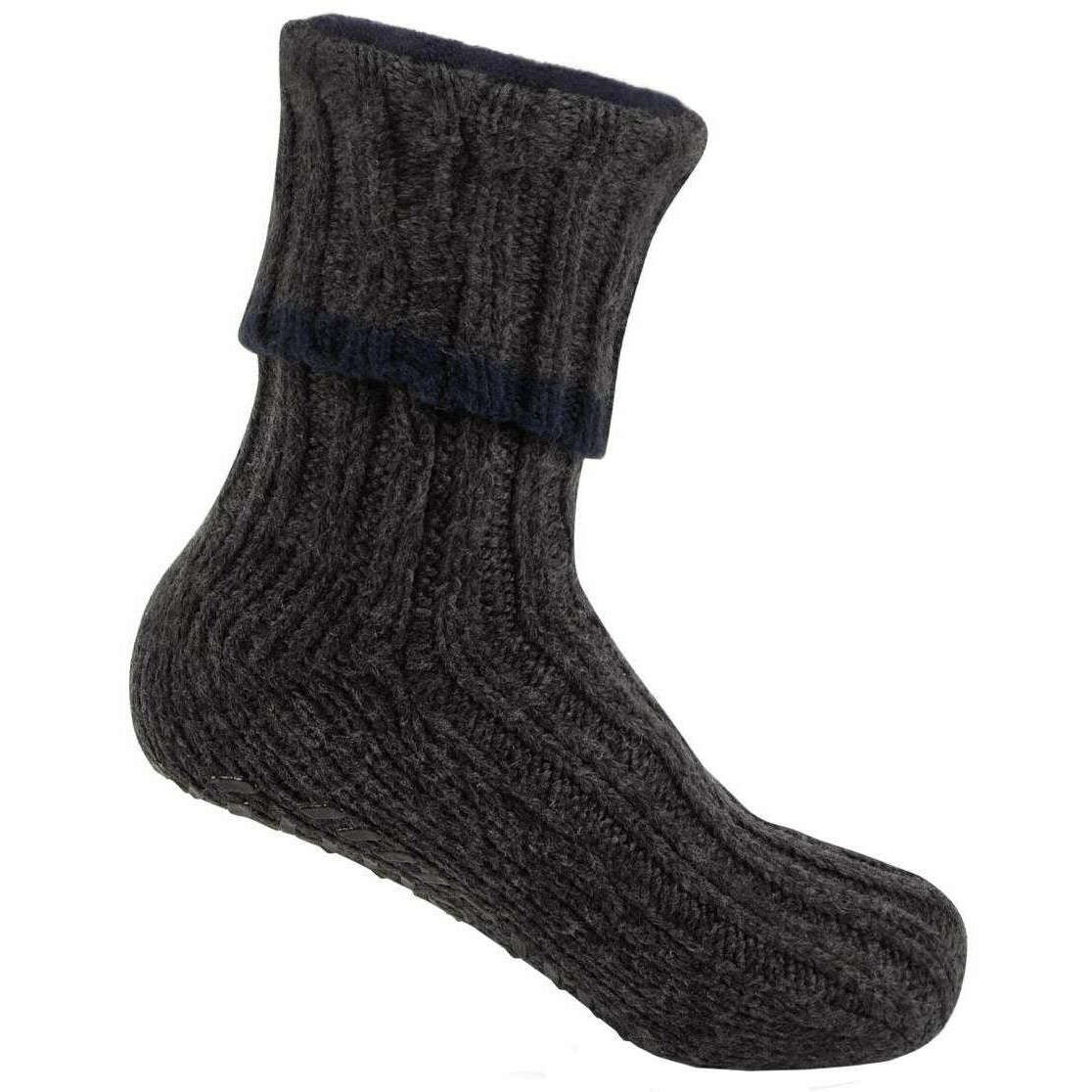 Totes Toasties Chunky Slipper Socks - Grey - Image 2