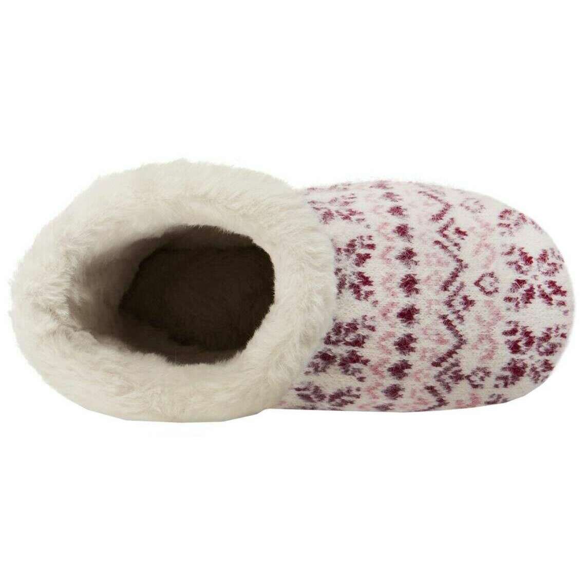 Totes Toasties Fair Isle Boot Slippers - Fairisle Purple - Image 4