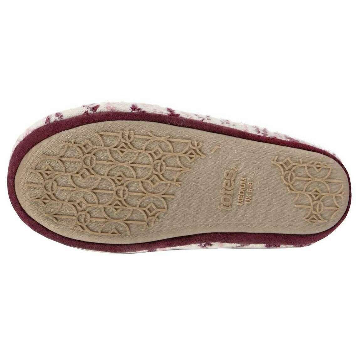 Totes Toasties Fair Isle Boot Slippers - Fairisle Purple - Image 5