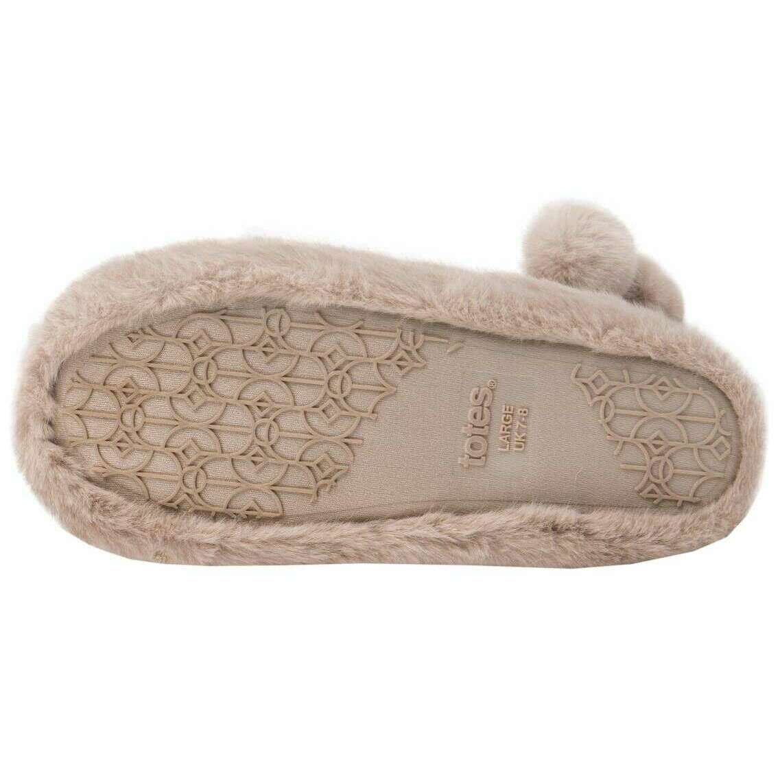 Totes Toasties Faux Fur Boot Slippers - Oat Beige - Image 5