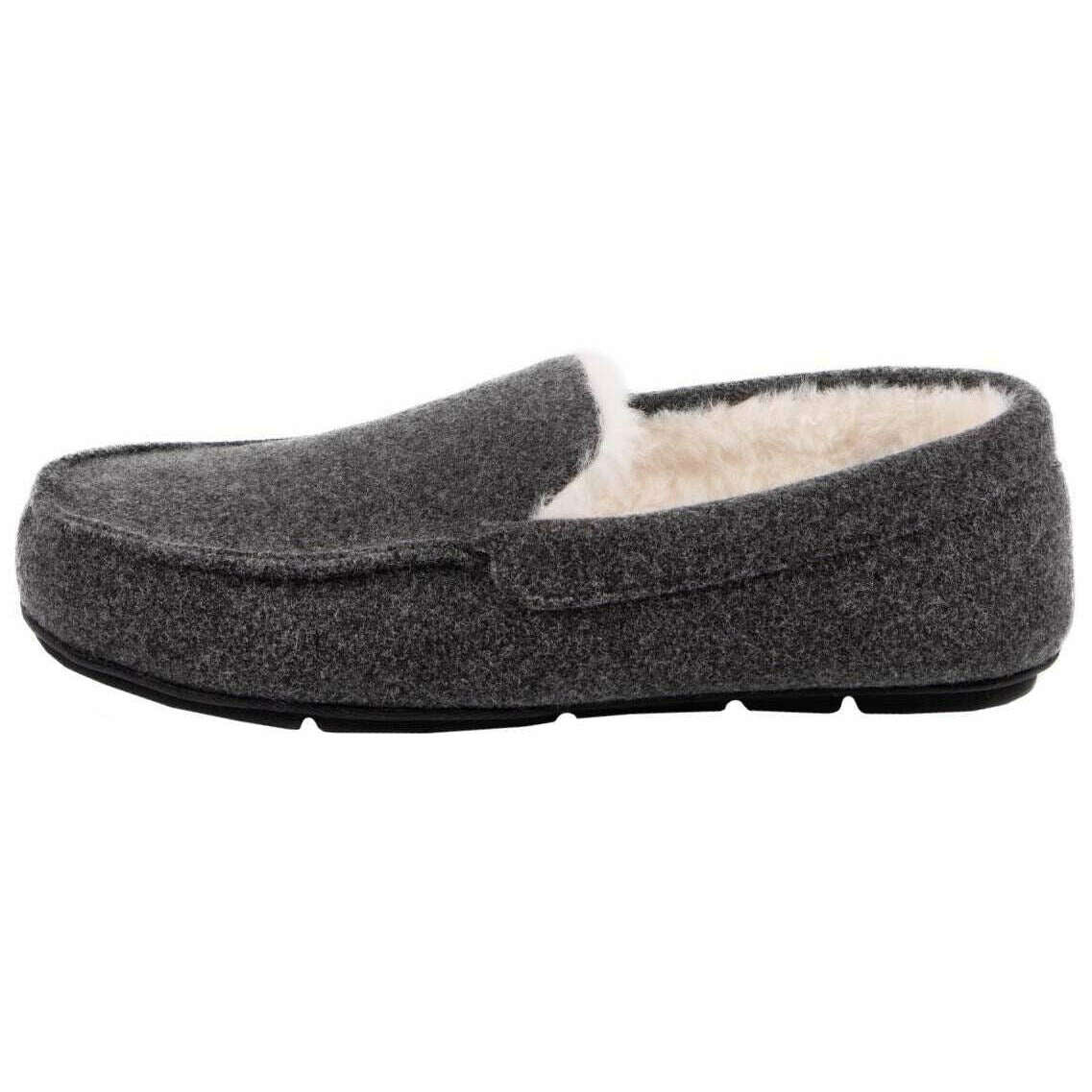 Totes Toasties Felt Moccasin Slippers - Grey - Image 3
