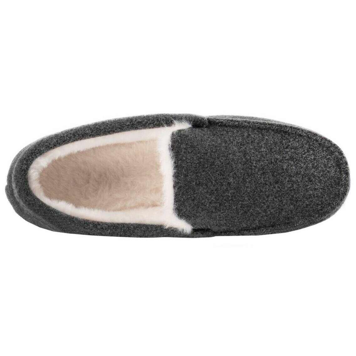 Totes Toasties Felt Moccasin Slippers - Grey - Image 4