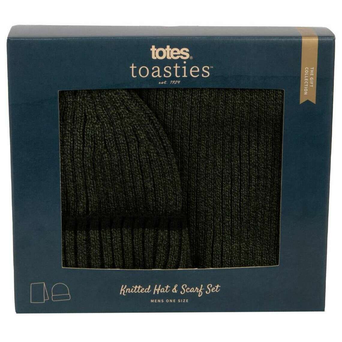 Totes Toasties Hat and Scarf Gift Set - Khaki Green - Image 3