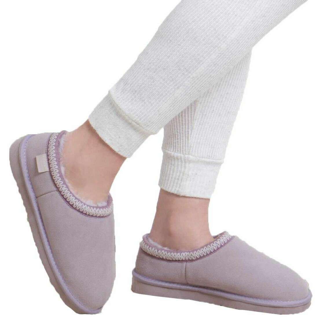 Totes Toasties Icons Shoot Style Suede Slippers - Lilac - Image 6