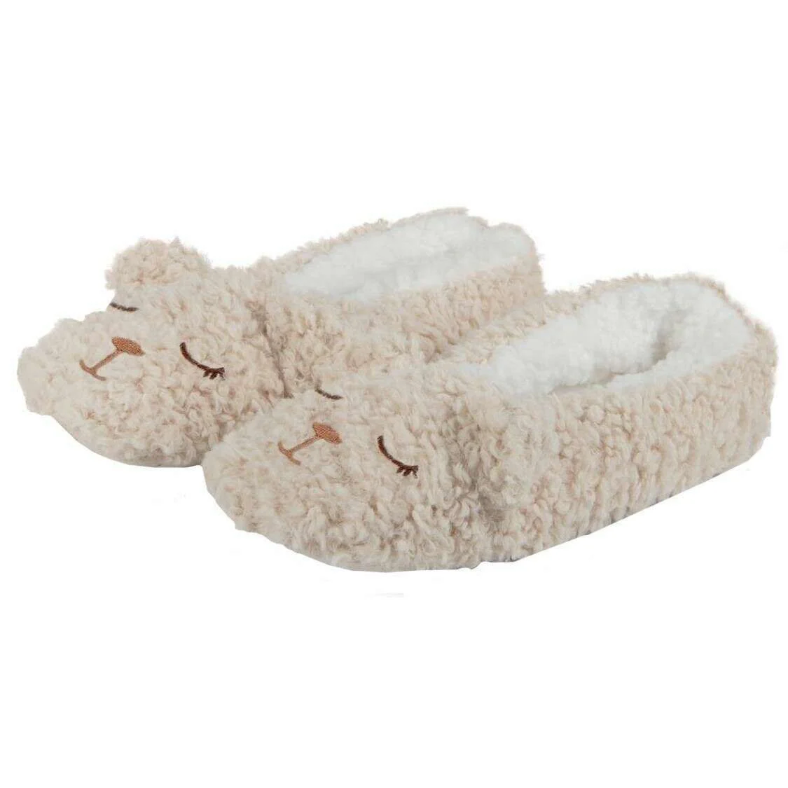 Totes Toasties Novelty Bear Footsies - Cream