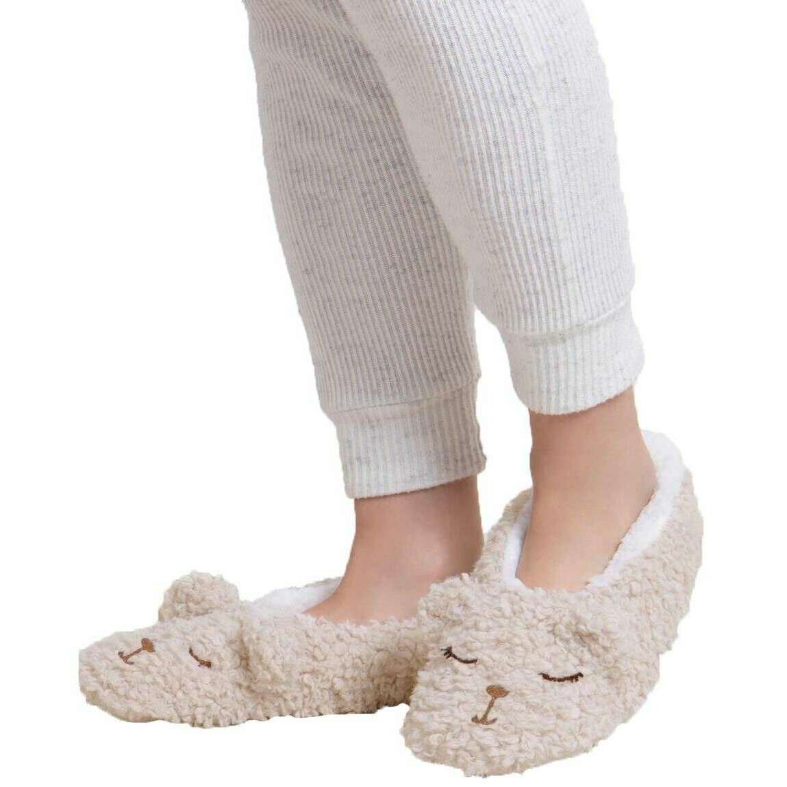Totes Toasties Novelty Bear Footsies - Cream - Image 6