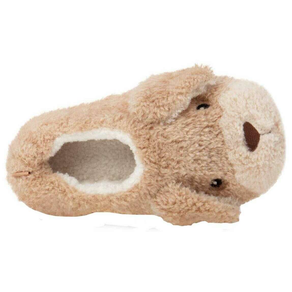 Totes Toasties Novelty Dog Full Back Slippers - Beige - Image 4