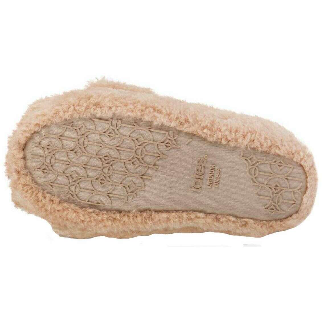 Totes Toasties Novelty Dog Full Back Slippers - Beige - Image 5