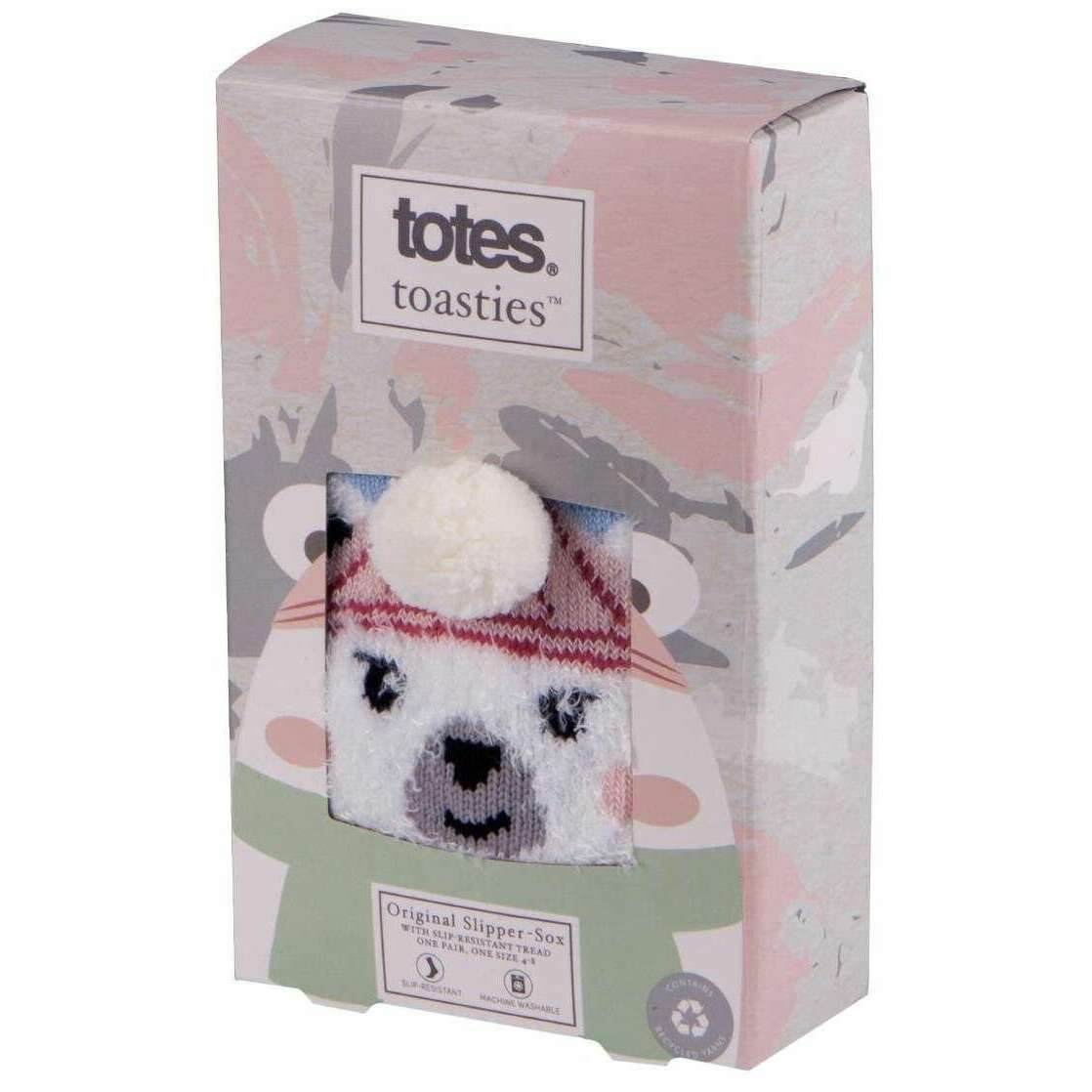 Totes Toasties Novelty Original Slipper Socks - Polar Bear Blue - Image 5