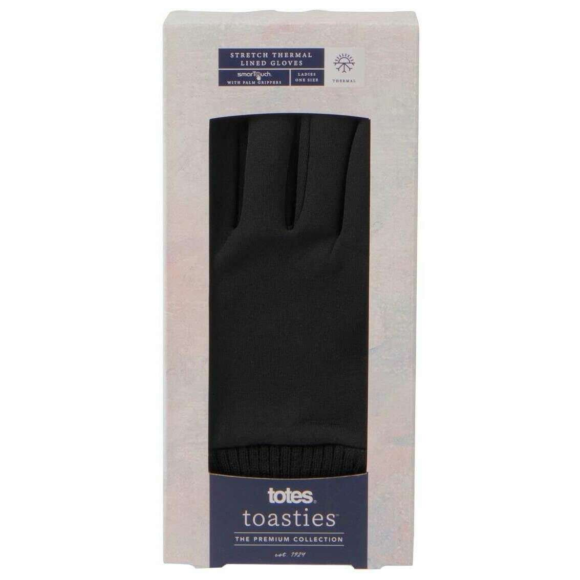 Totes Toasties Premium Stretch Smartouch  Thermal Lined Gloves - Black - Image 3