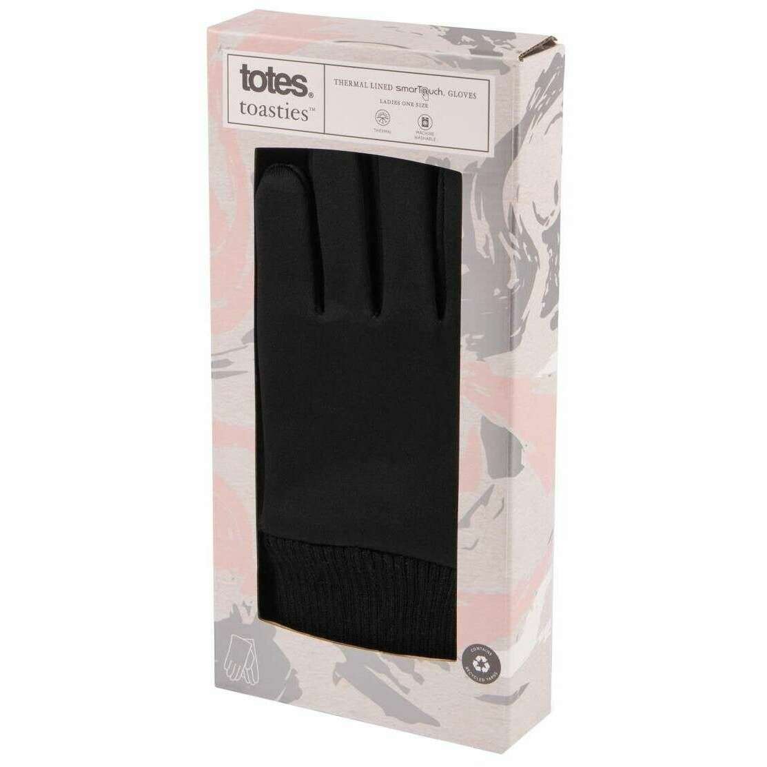Totes Toasties Premium Stretch Smartouch  Thermal Lined Gloves - Black - Image 4