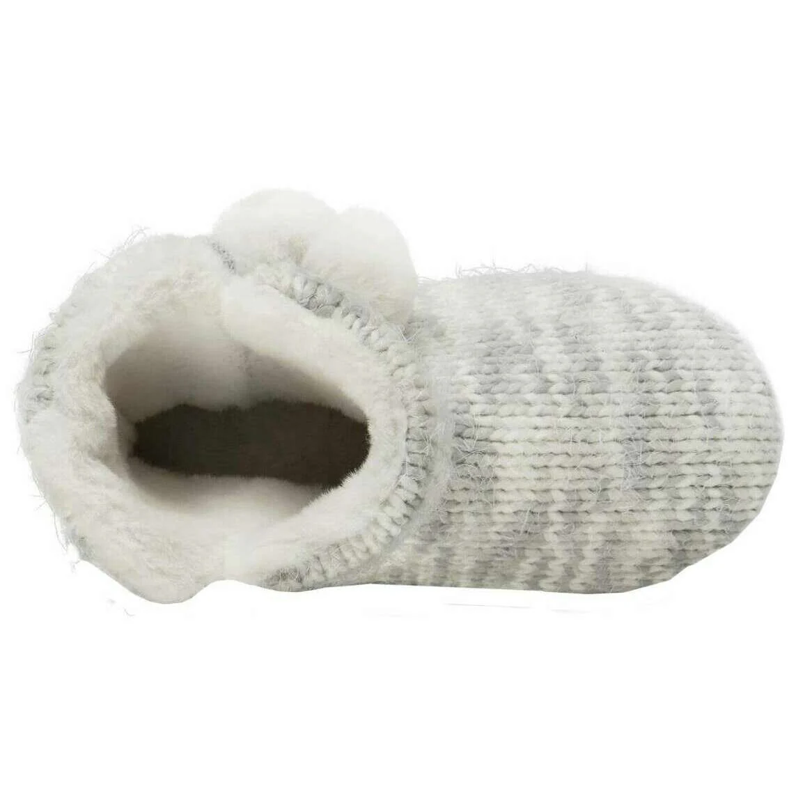 Totes Toasties Space Dye Knitted Boot Slippers - Grey - Image 4