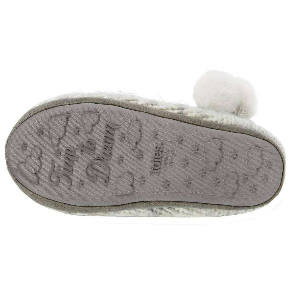 Totes Toasties Space Dye Knitted Boot Slippers - Grey - Image 5