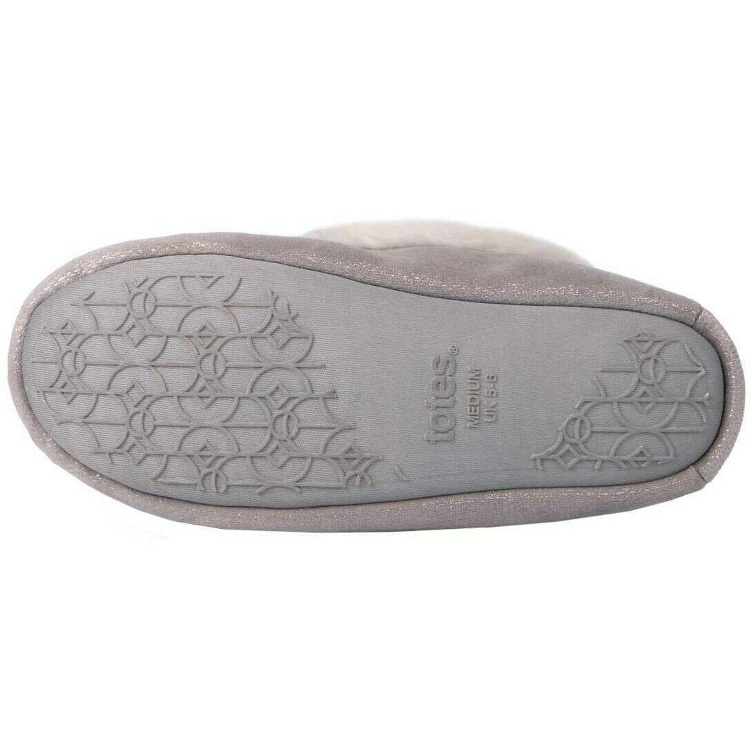 Totes Toasties Sparkle Moccasin Slippers - Grey - Image 5