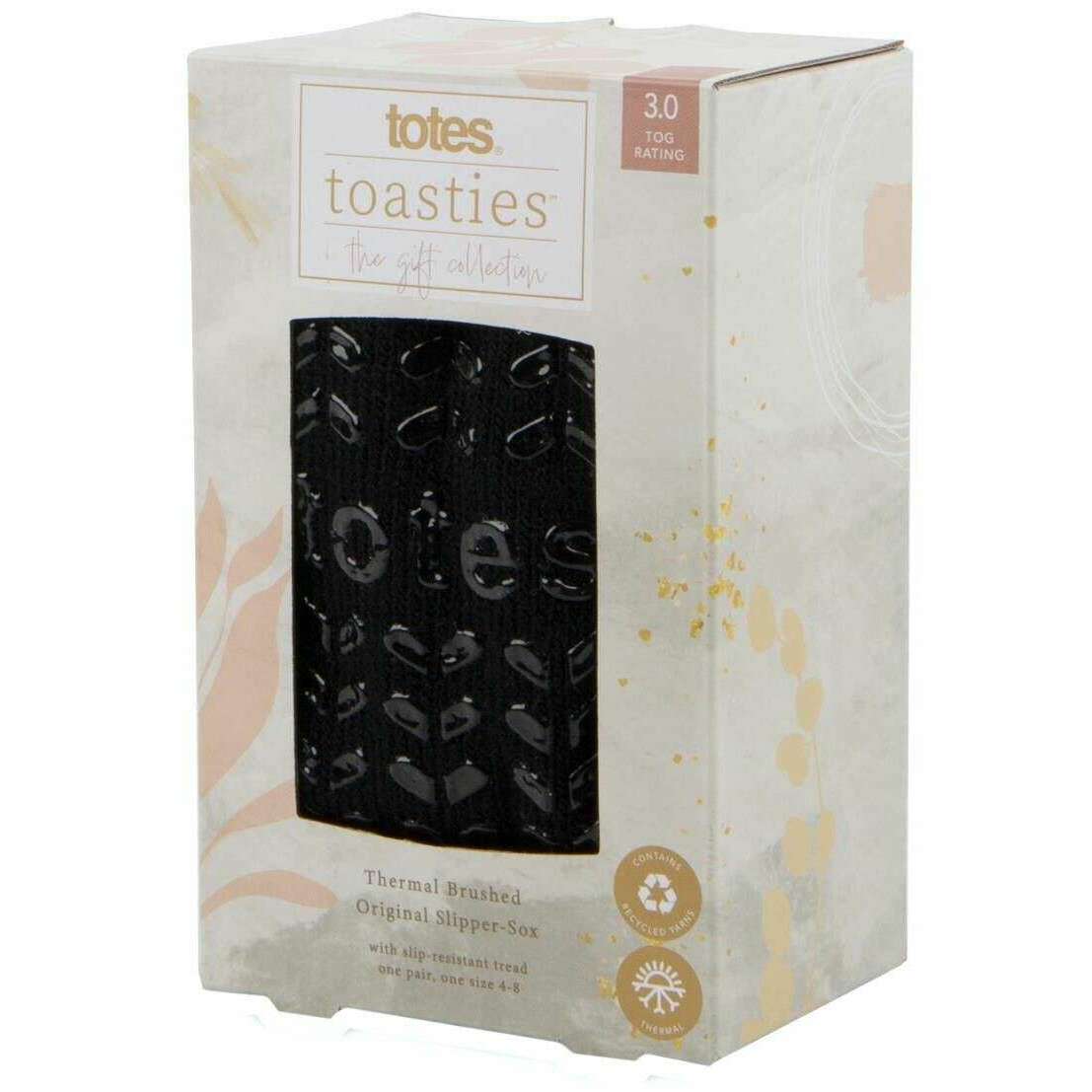 Totes Toasties Thermal Brushed Original Slipper Socks - Black - Image 5