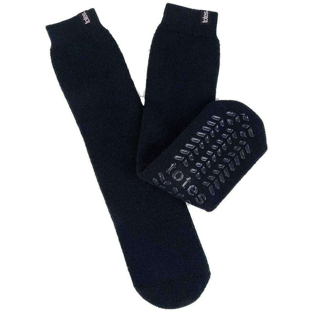 Totes Toasties Thermal Brushed Original Slipper Socks - Navy