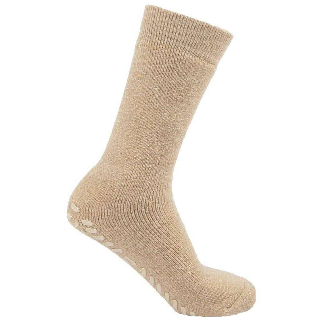 Totes Toasties Thermal Brushed Original Slipper Socks - Oat Beige - Image 2