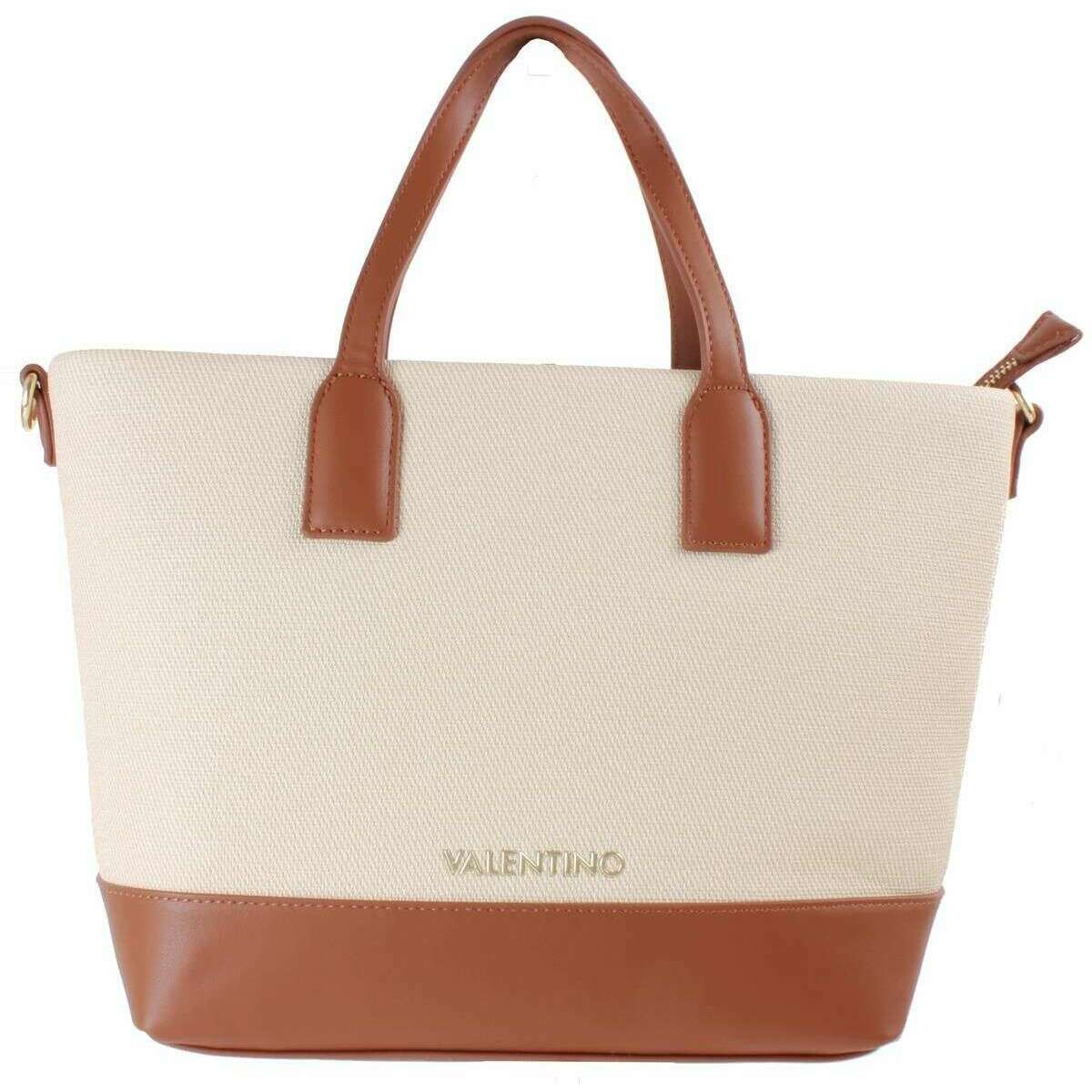 Valentino Atena RE Shopping Bag - Cream/Tan
