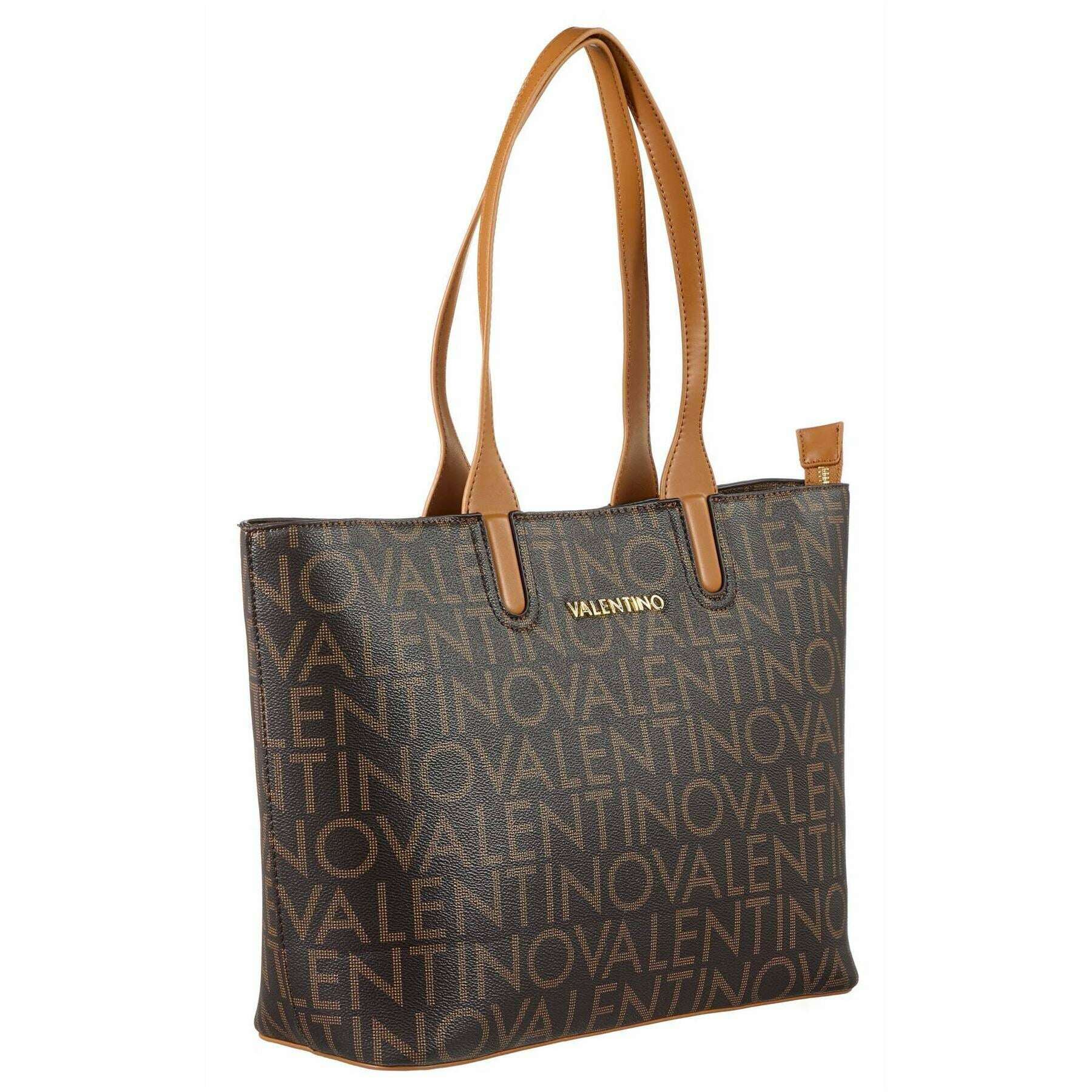 Valentino Regina Re Shopping Bag - Morto Brown/Natural Tan - Image 3