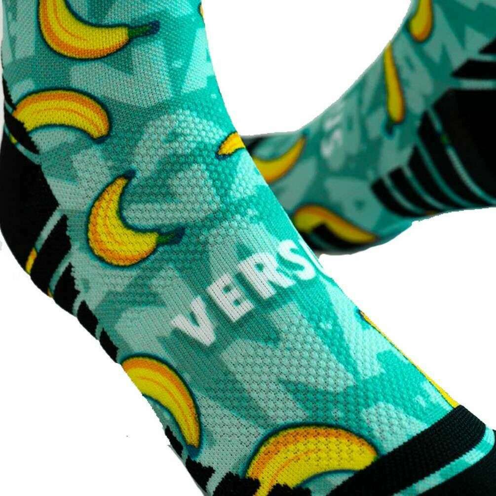 Versus Banana 2.0 Active Crew Socks - Blue/Yellow/Black - Image 2