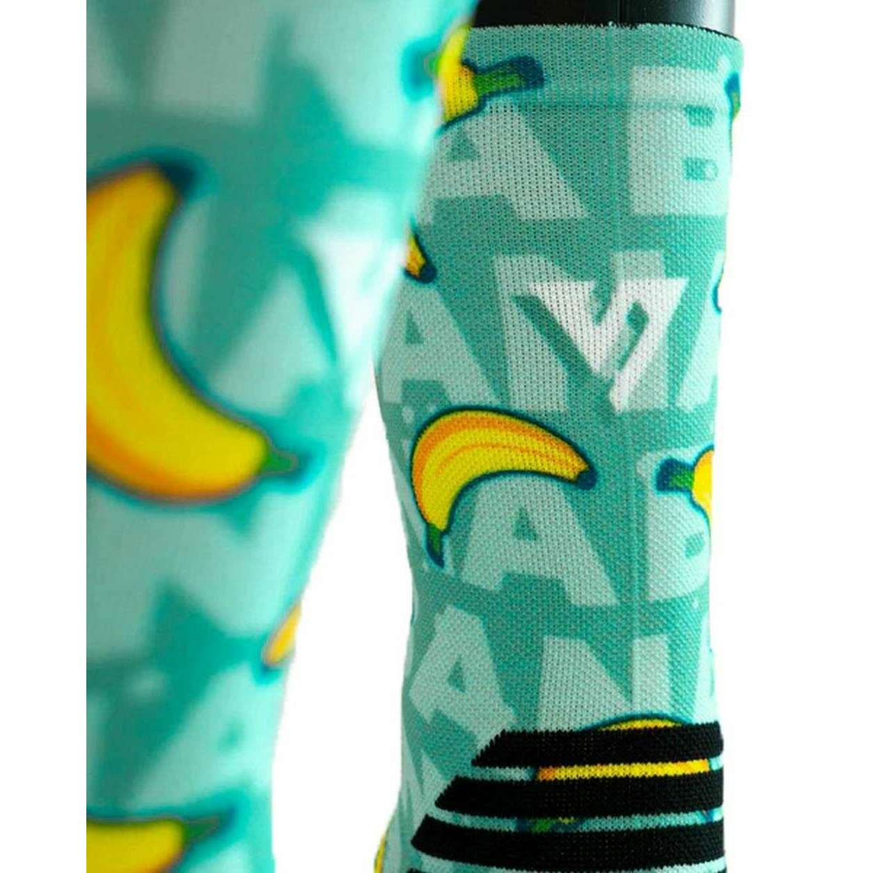 Versus Banana 2.0 Active Crew Socks - Blue/Yellow/Black - Image 3