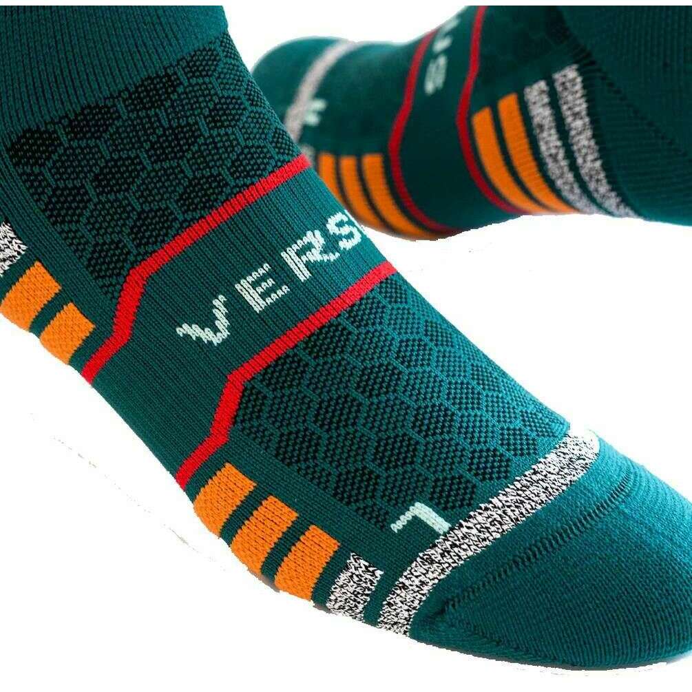 Versus Dusk Trail Running Socks - Blue/Red/Orange - Image 2