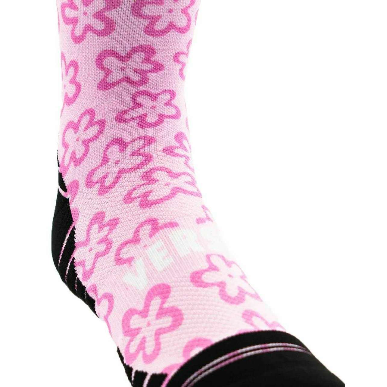 Versus Flower Power Active Crew Socks - Black/Pink - Image 3