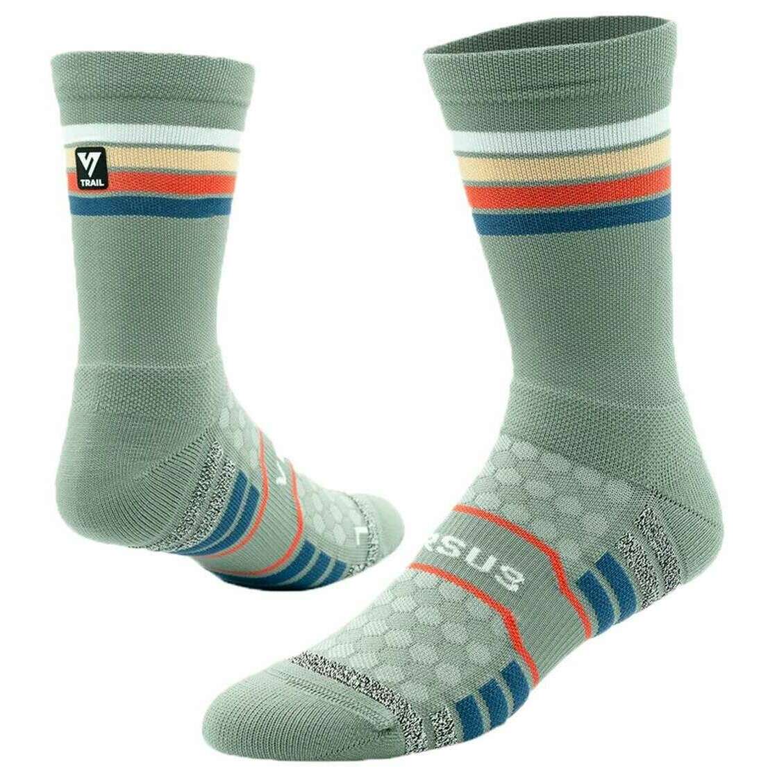 Versus Fynbos Trail Running Socks - Green/Orange