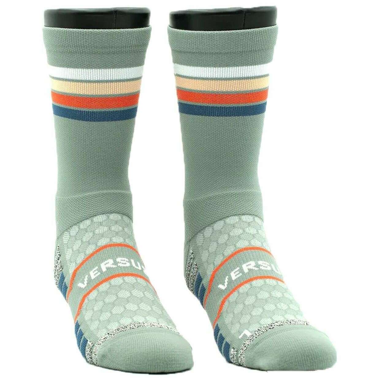 Versus Fynbos Trail Running Socks - Green/Orange - Image 2